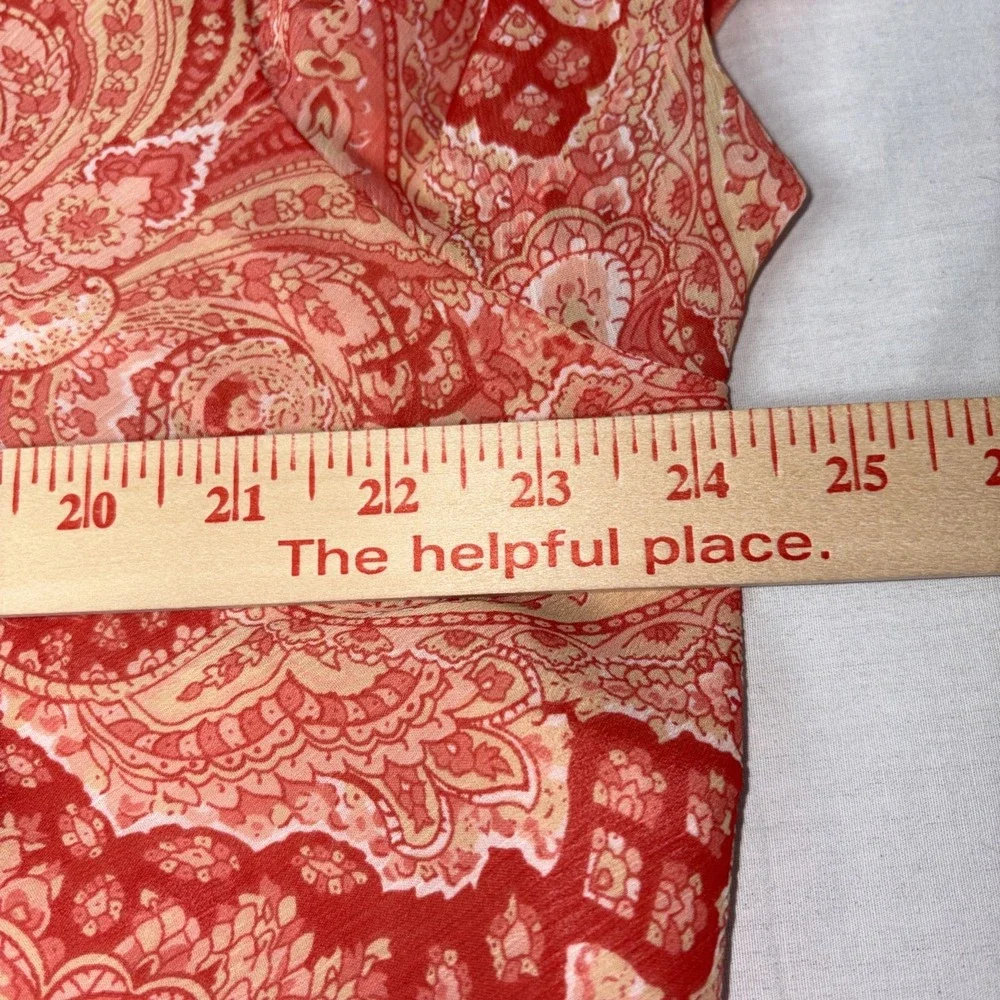 Studio One New York Dress Womens 20WP Fit&Flare Hi-Lo Paisley Orange 2pc Set